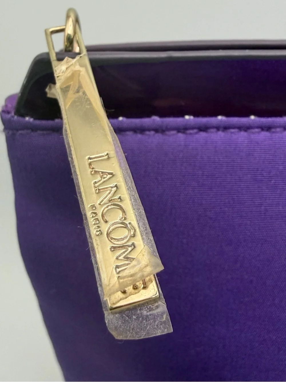 Lancôme Purple Cosmetic Pouch with Eiffel Tower Accent